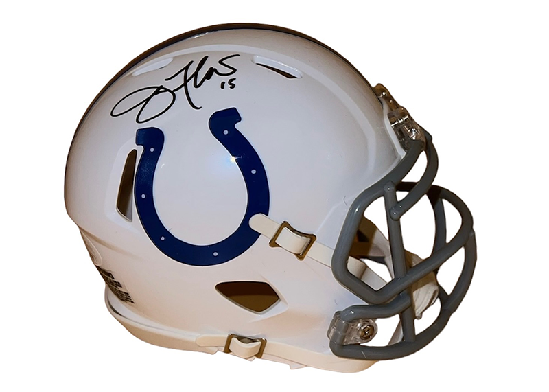 Joe Flacco Signed Indianapolis Colts Speed Mini Helmet JSA