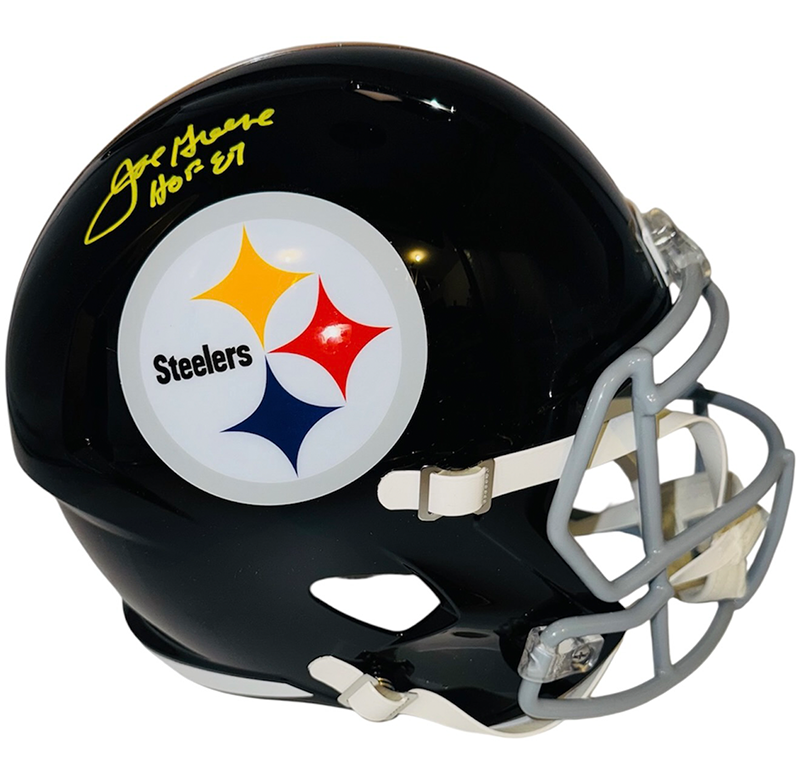 Joe Greene Signed Steelers Speed Full Size Helmet HOF 87 Beckett