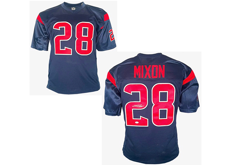 Joe Mixon Autographed Houston Color Rush Football Jersey  (JSA)