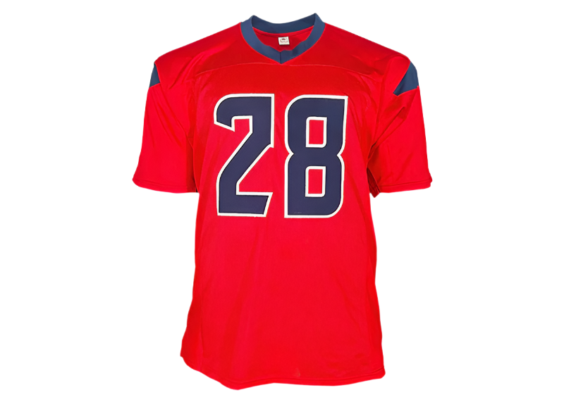 Joe Mixon Autographed Houston Red Football Jersey  (JSA)