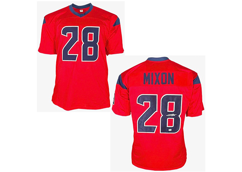 Joe Mixon Autographed Houston Red Football Jersey  (JSA)