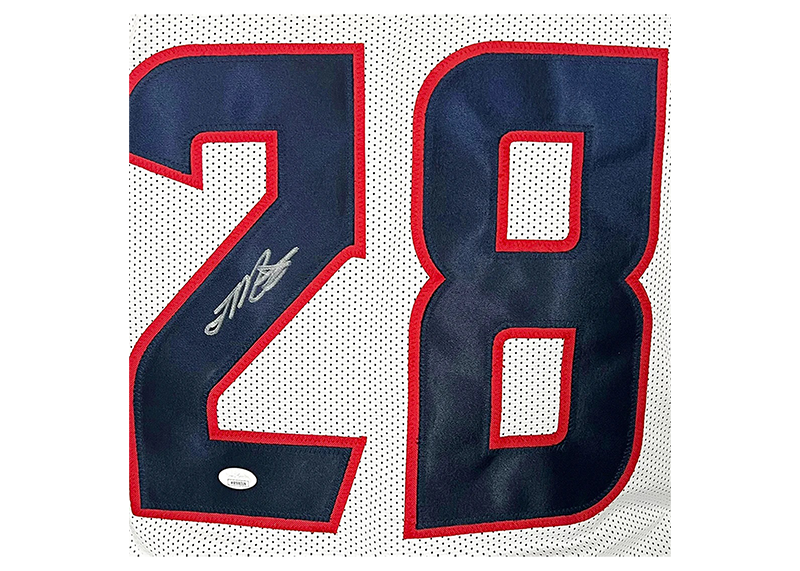 Joe Mixon Autographed Houston White Football Jersey  (JSA)