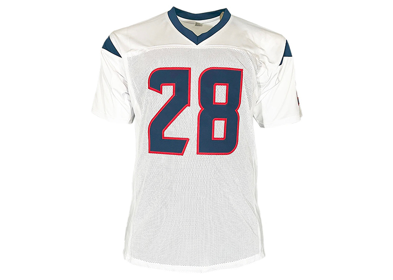 Joe Mixon Autographed Houston White Football Jersey  (JSA)