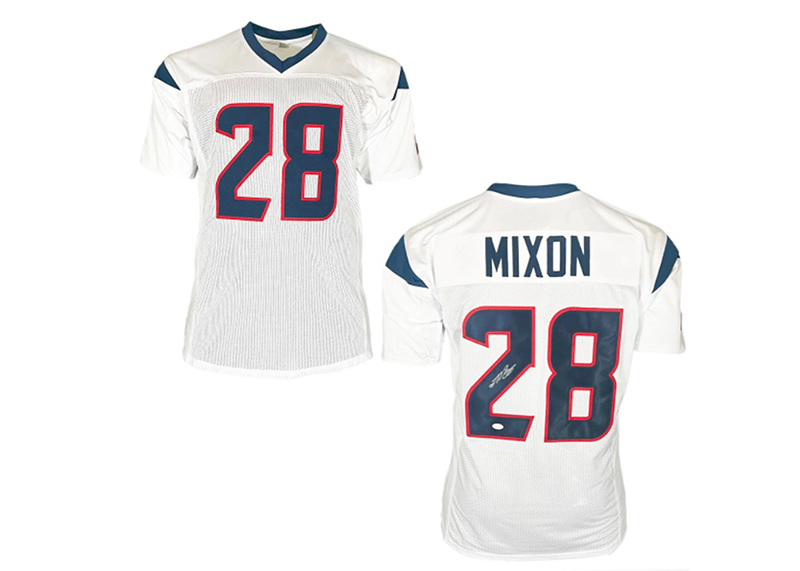 Joe Mixon Autographed Houston White Football Jersey  (JSA)