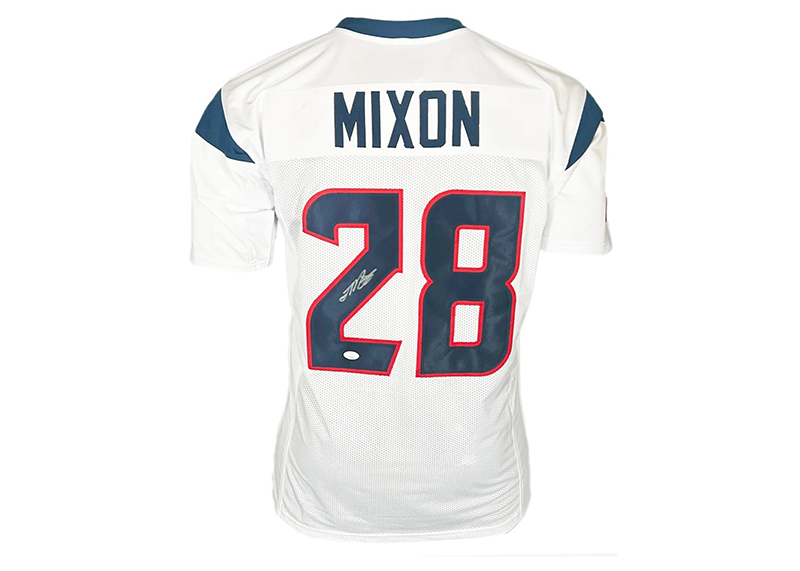 Joe Mixon Autographed Houston White Football Jersey  (JSA)