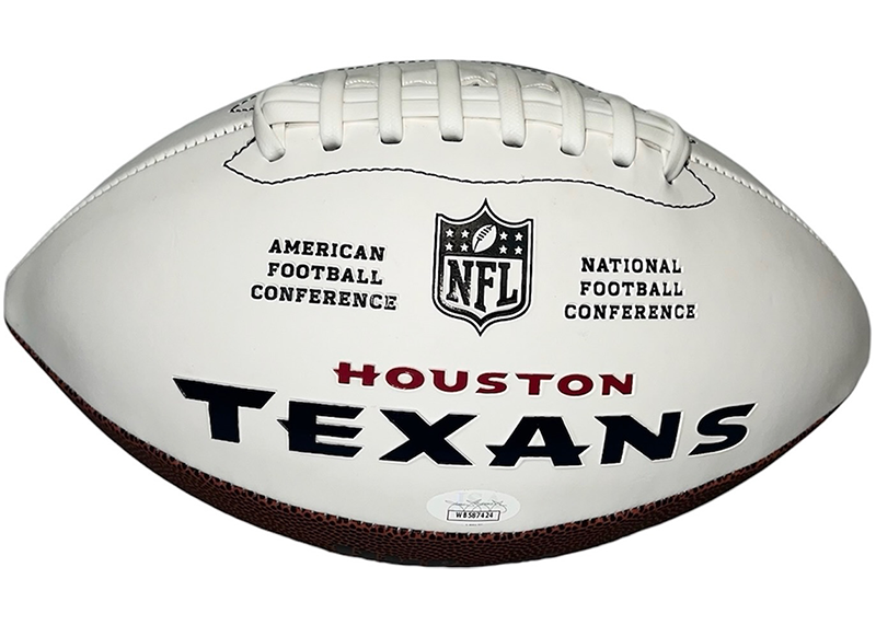 Joe Mixon Signed Houston Texans Official NFL Team Logo Football JSA