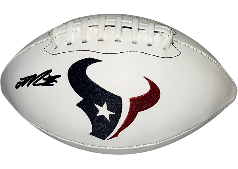 Joe Mixon Signed Houston Texans Official NFL Team Logo Football JSA