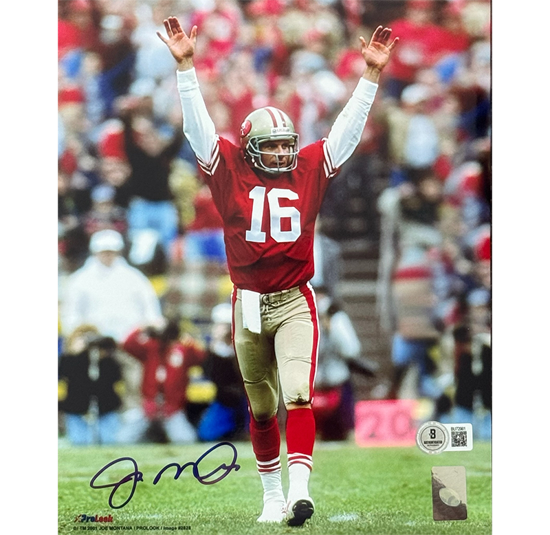Joe Montana Signed 8x10 Photo San Francisco 49ers Beckett BAS Auto