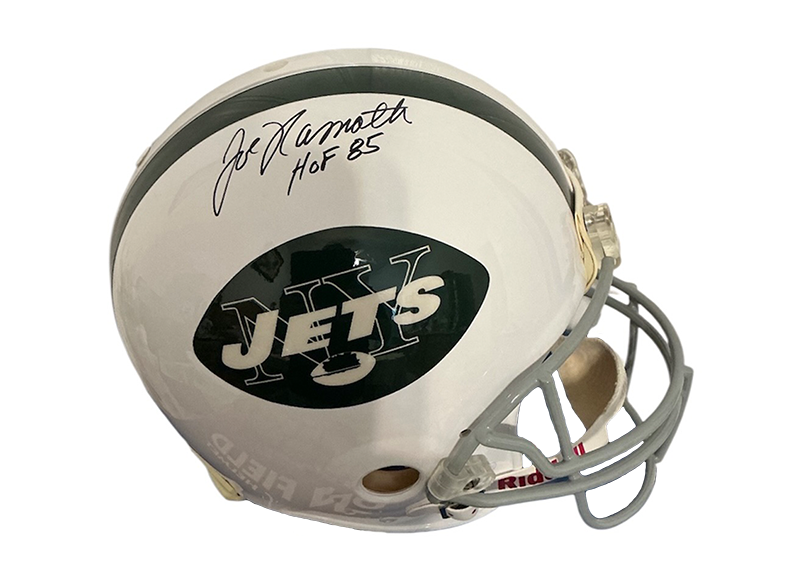 Joe Namath Signed New York Jets Authentic Full Size Football Helmet JSA HOF 85 Inscription