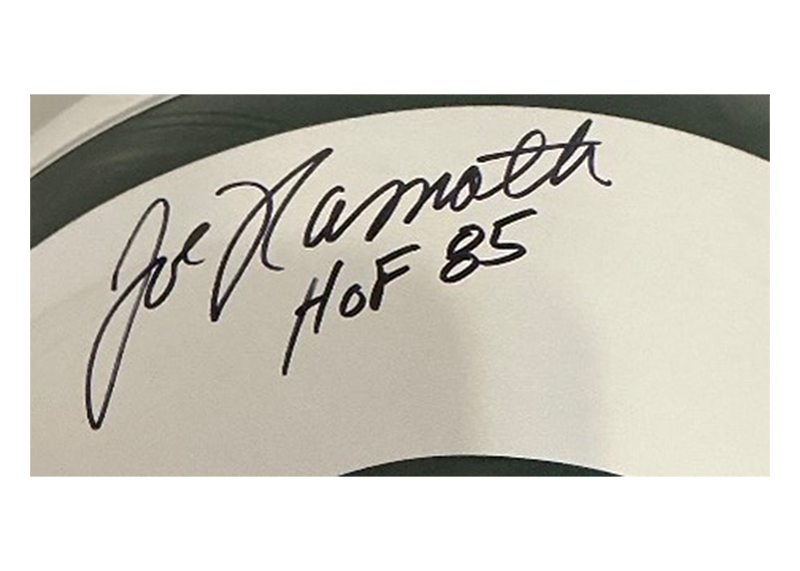 Joe Namath Signed New York Jets Authentic Full Size Football Helmet JSA HOF 85 Inscription