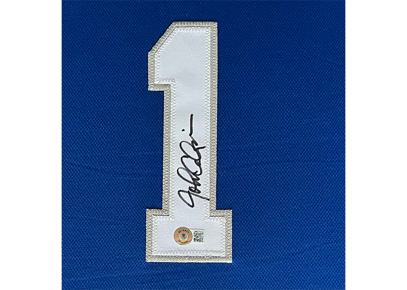 John Calipari Signed 34x42 Framed Kentucky Wildcats Jersey Beckett