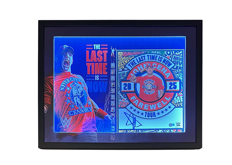 John Cena Signed Photo 3D LED Frame 27.5x21.5 WWE Beckett