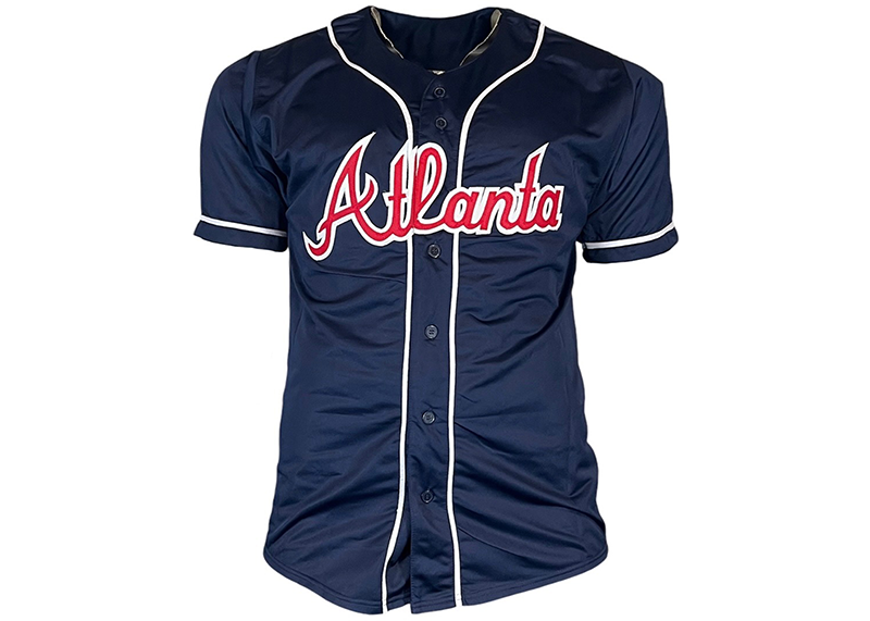 John Rocker Signed Atlanta Blue Custom Baseball Jersey JSA F NY Inscription