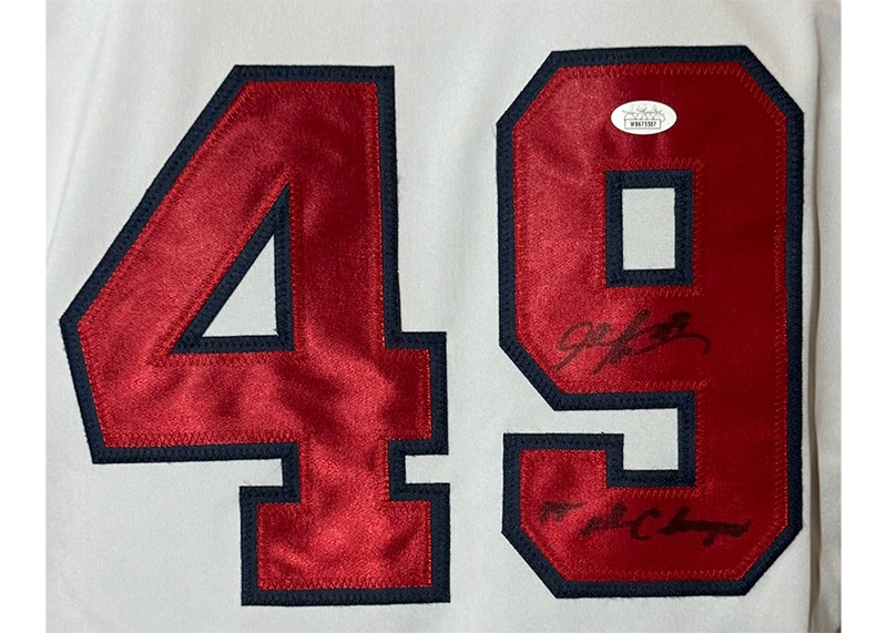 John Rocker Signed Atlanta White Baseball Jersey JSA 99 champs Inscription