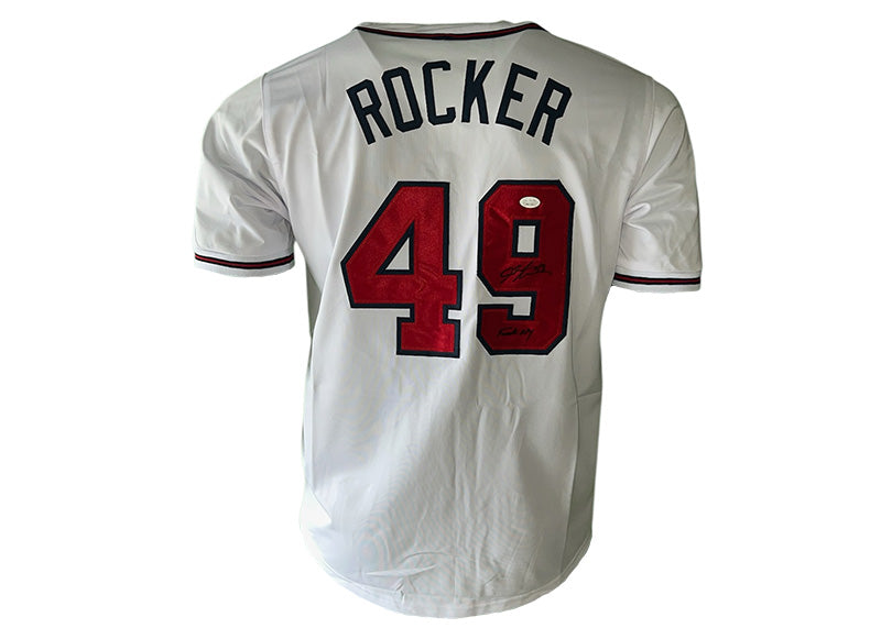 John Rocker Signed Atlanta White Baseball Jersey JSA F NY Inscription