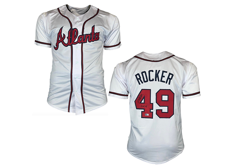 John Rocker Signed Atlanta White Custom Baseball Jersey JSA F NY Inscription