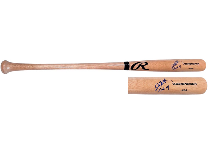 John Rocker Signed F NY Inscription Rawlings Blonde Baseball Bat JSA