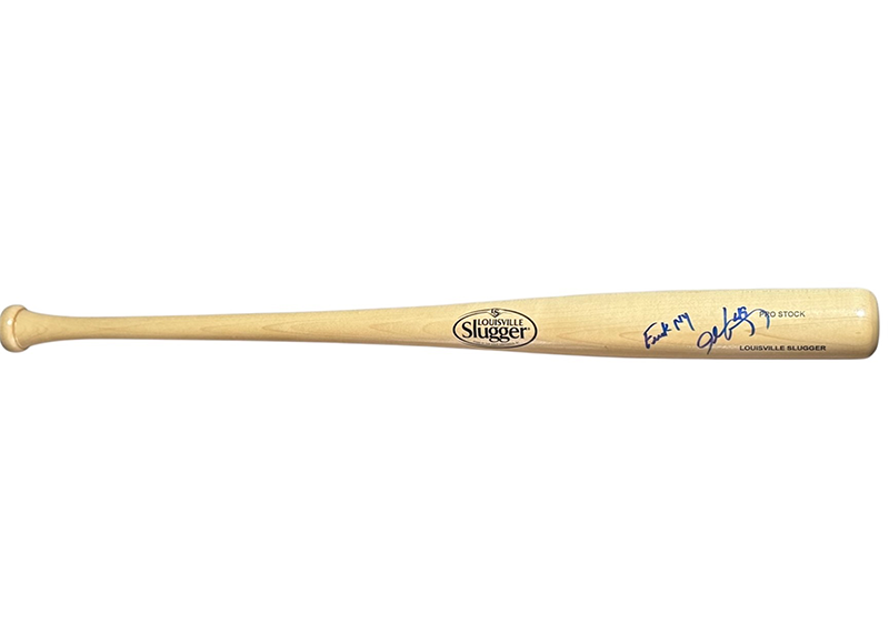 John Rocker Signed Fuck NY Insc Louisville Slugger Official MLB Bat JSA