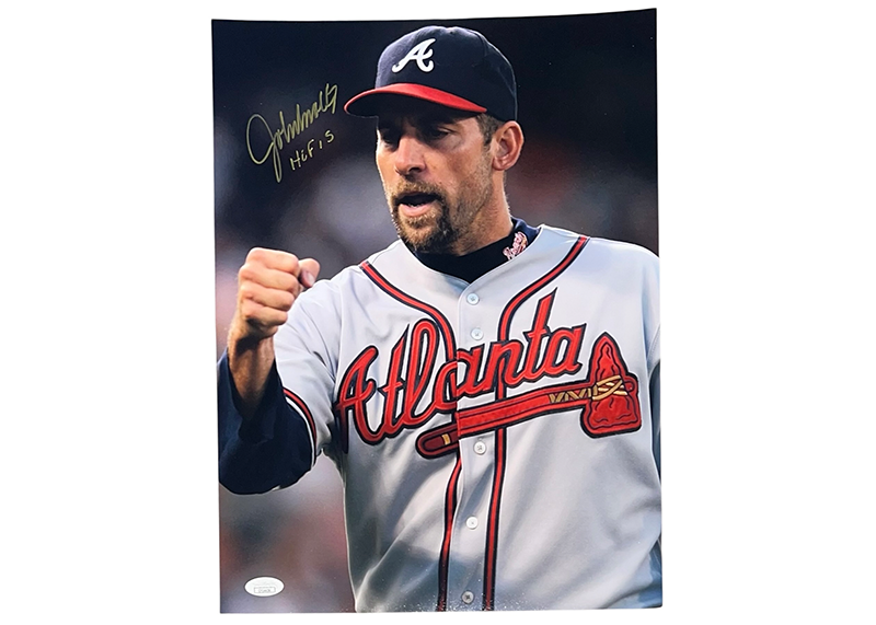 John Smoltz Signed Atlanta Braves 11x14 photo JSA HOF 15