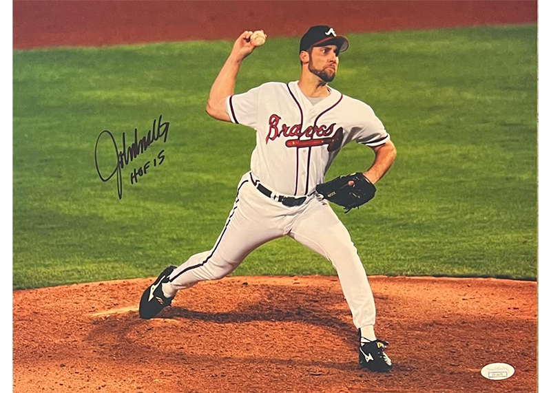 John Smoltz Signed Atlanta Braves 11x14 photo JSA HOF 15
