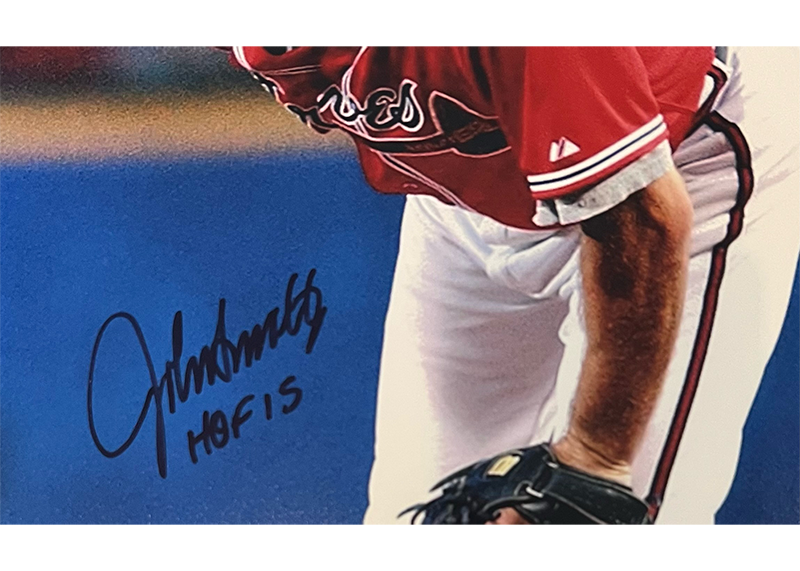 John Smoltz Signed Atlanta Braves 11x14 photo JSA HOF 15