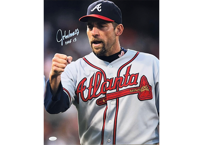 John Smoltz Signed Atlanta Braves 16x20 photo JSA HOF 15