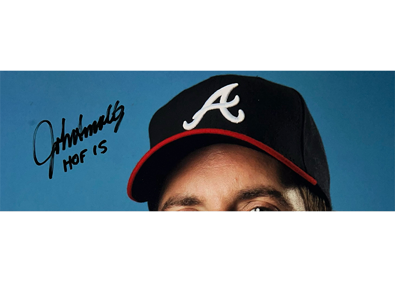 John Smoltz Signed Atlanta Braves 16x20 photo JSA HOF 15