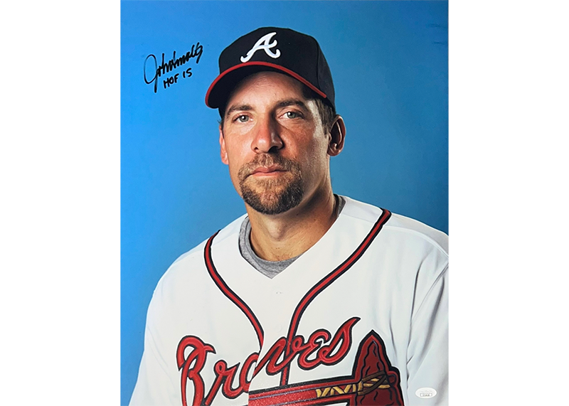 John Smoltz Signed Atlanta Braves 16x20 photo JSA HOF 15