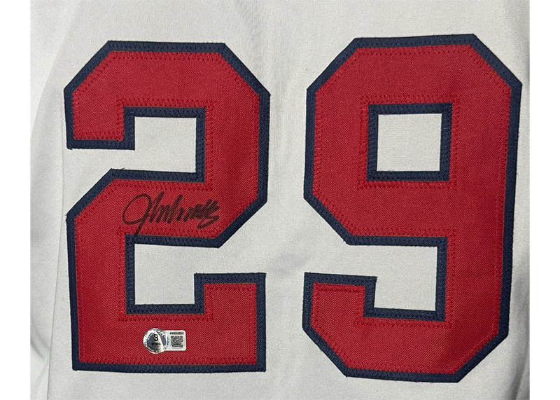 John Smoltz Signed Atlanta White Baseball Jersey Beckett