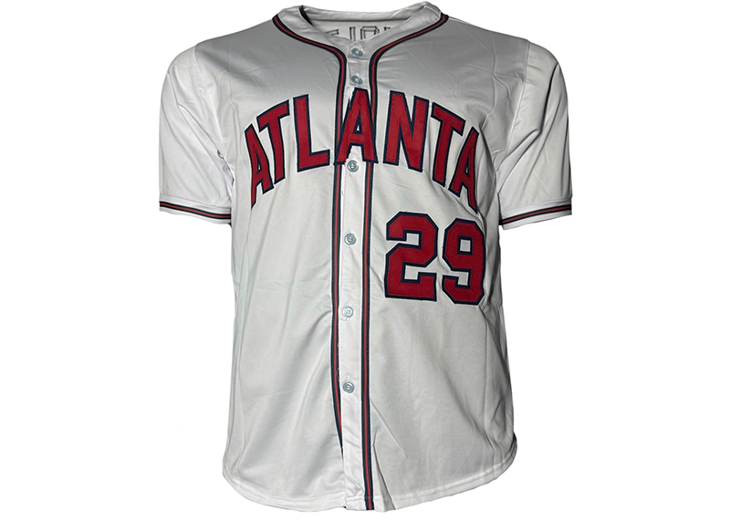 John Smoltz Signed Atlanta White Stat Baseball Jersey Beckett
