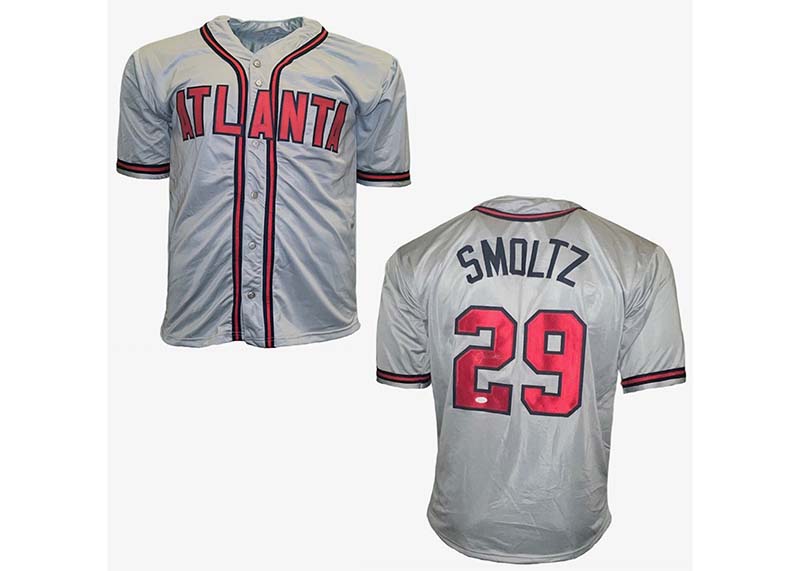 John Smoltz Signed Custom Atlanta Gray Baseball Jersey JSA