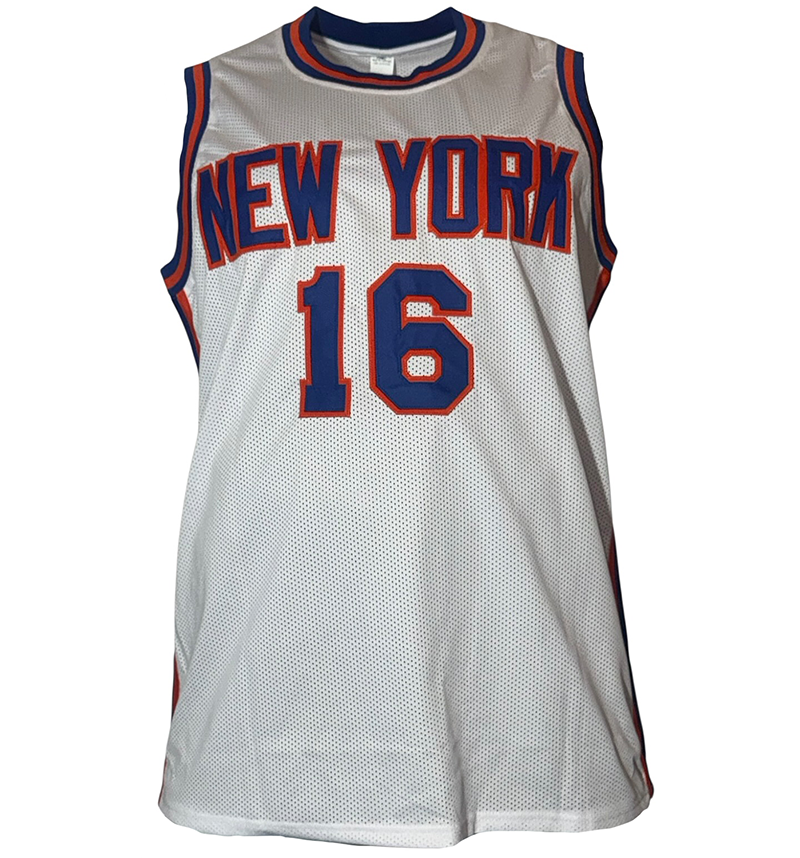 John Warren Signed New York White Basketball Jersey JSA