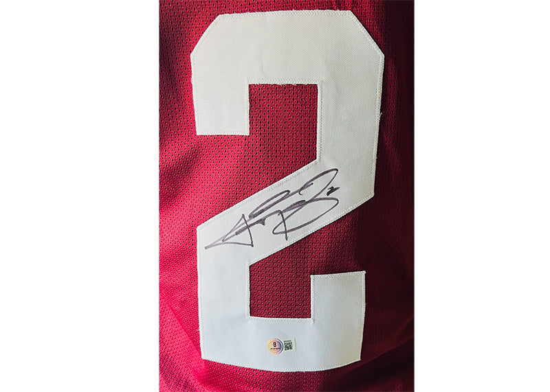 Johnny Manziel Autographed Texas Football Jersey Maroon Beckett