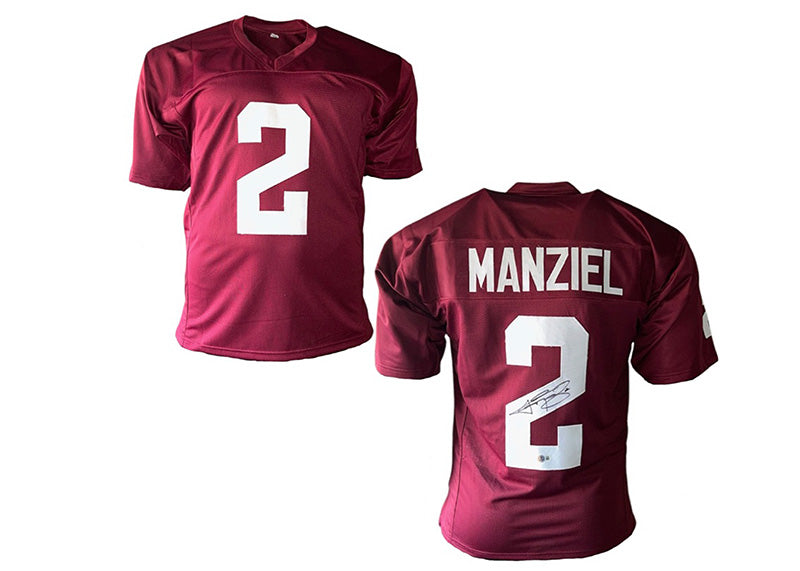 Johnny Manziel Autographed Texas Football Jersey Maroon Beckett