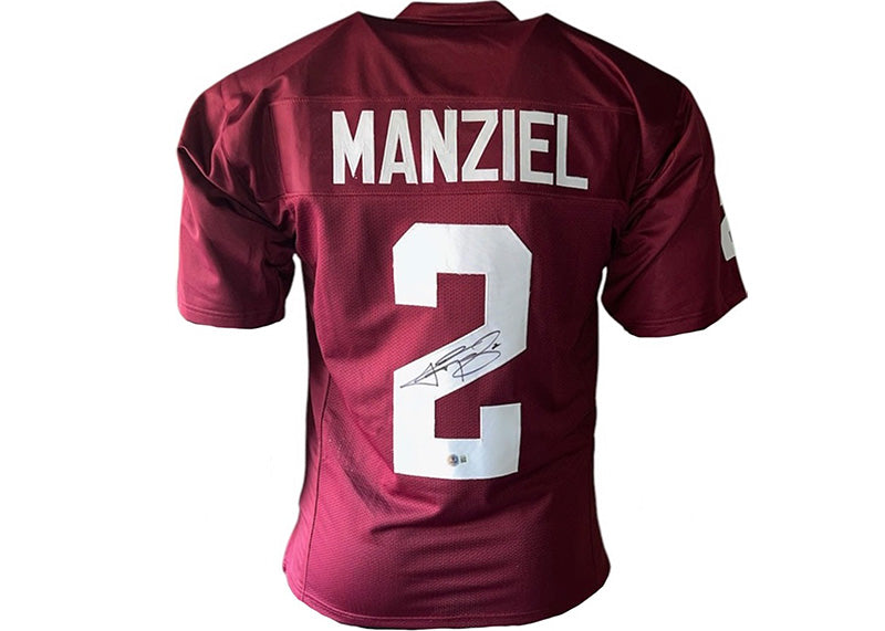 Johnny Manziel Autographed Texas Football Jersey Maroon Beckett