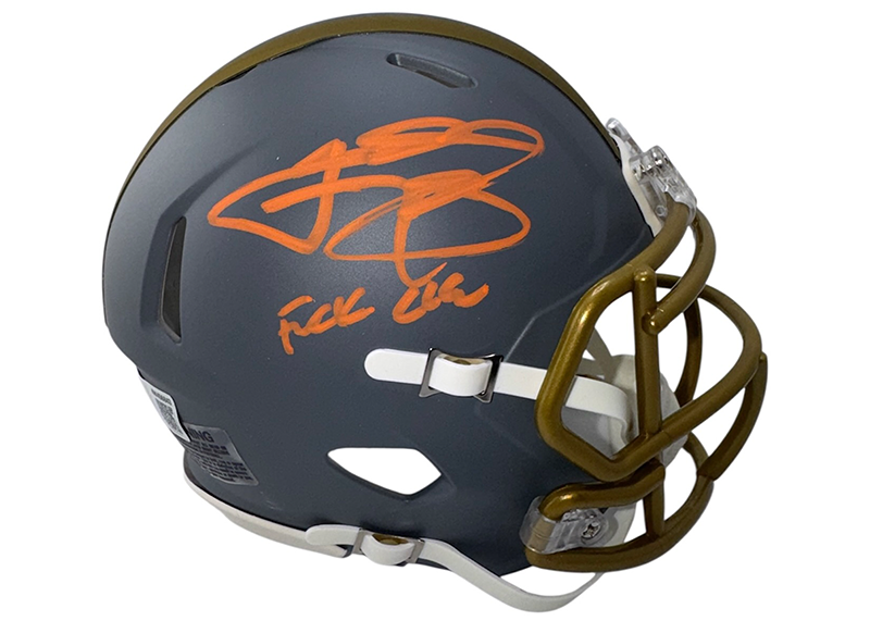 Johnny Manziel Signed Cleveland Browns Slate Mini Helmet Beckett F Cleveland Inscription