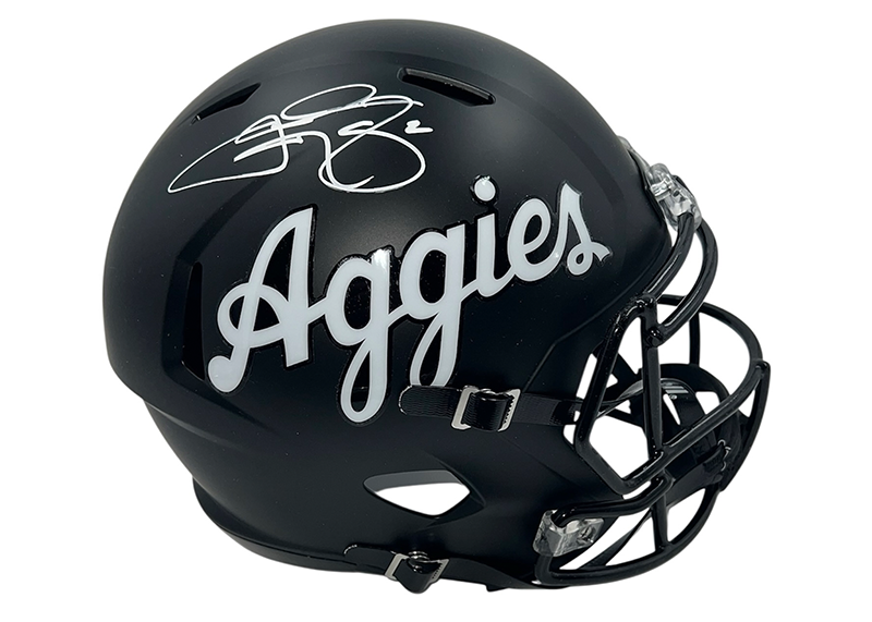 Johnny Manziel Signed Texas A&M Aggies Script Full Size Helmet Beckett