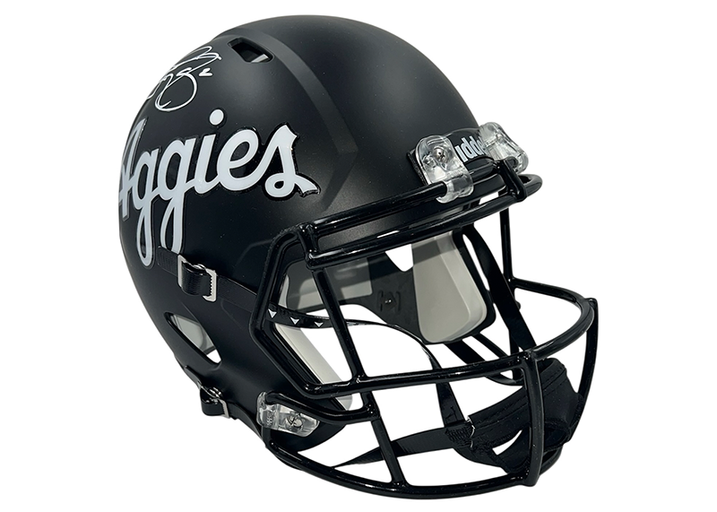 Johnny Manziel Signed Texas A&M Aggies Script Full Size Helmet Beckett