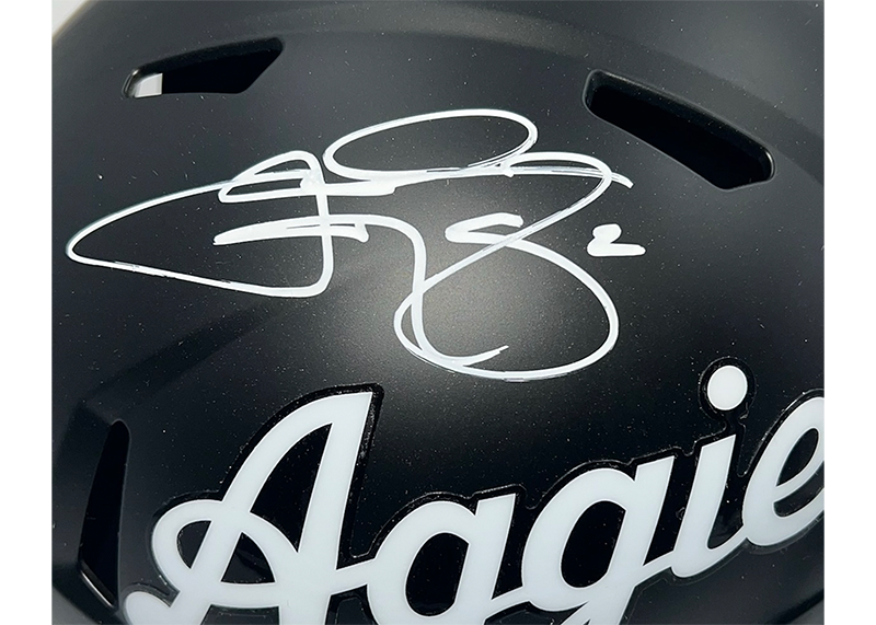 Johnny Manziel Signed Texas A&M Aggies Script Full Size Helmet Beckett