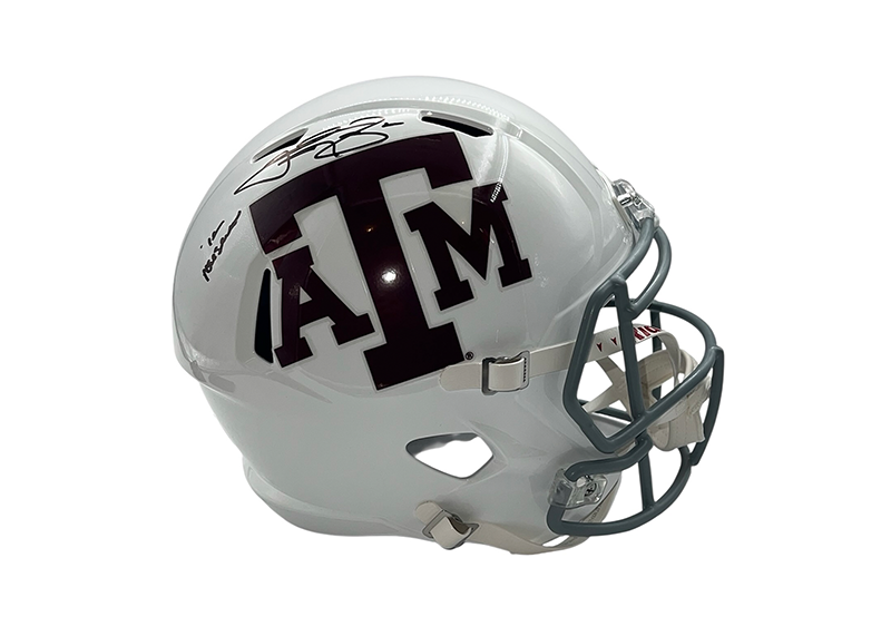 Johnny Manziel Signed Texas A&M Full Size Helmet Beckett 12 Heisman Inscription