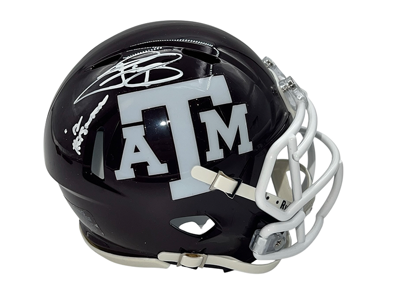 Johnny Manziel Signed Texas A&M Speed Mini Helmet Beckett 12 Heisman Inscription