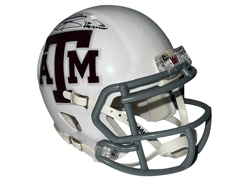 Johnny Manziel Signed Texas A&M Speed Mini Helmet Beckett 12 Heisman Inscription