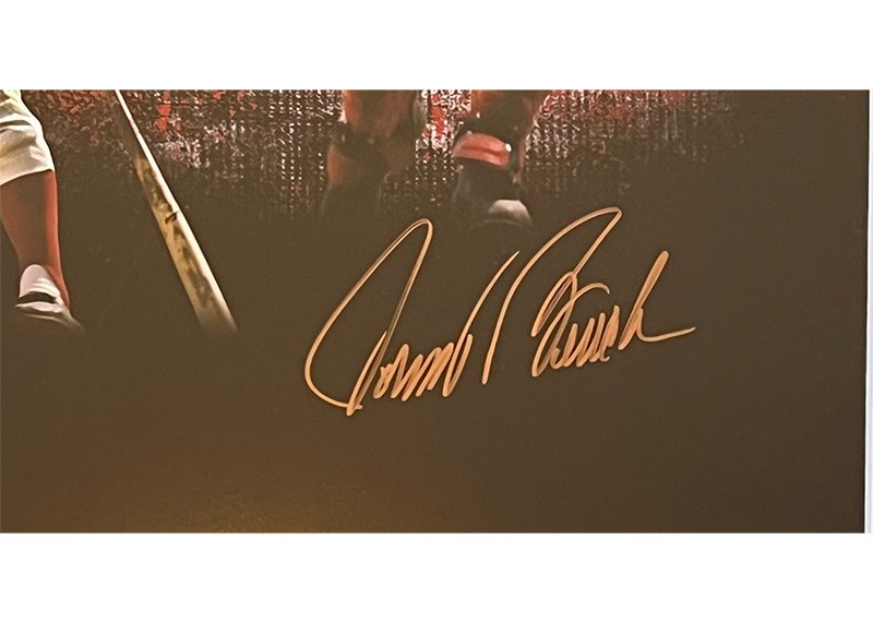 Johnny bench Signed 27x24 Cincinnati Reds Framed Photo JSA