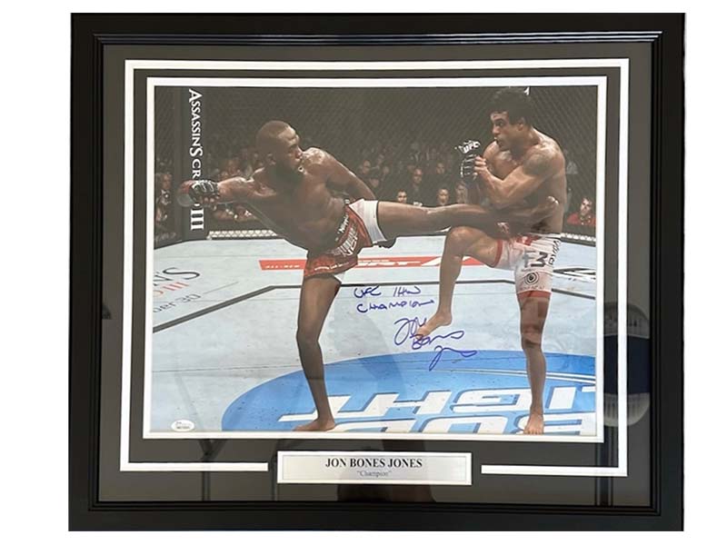 Jon Bones Jones vs Vitor Belfort Signed 16x20 Framed Photo JSA UFC Champion Insc