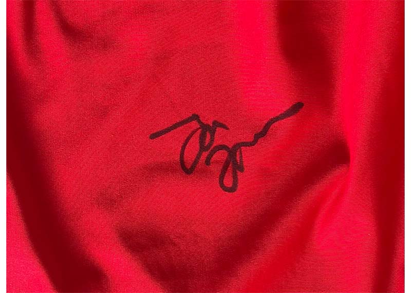 Jon Jones Signed Black-Red MMA Fighting Trunks Beckett