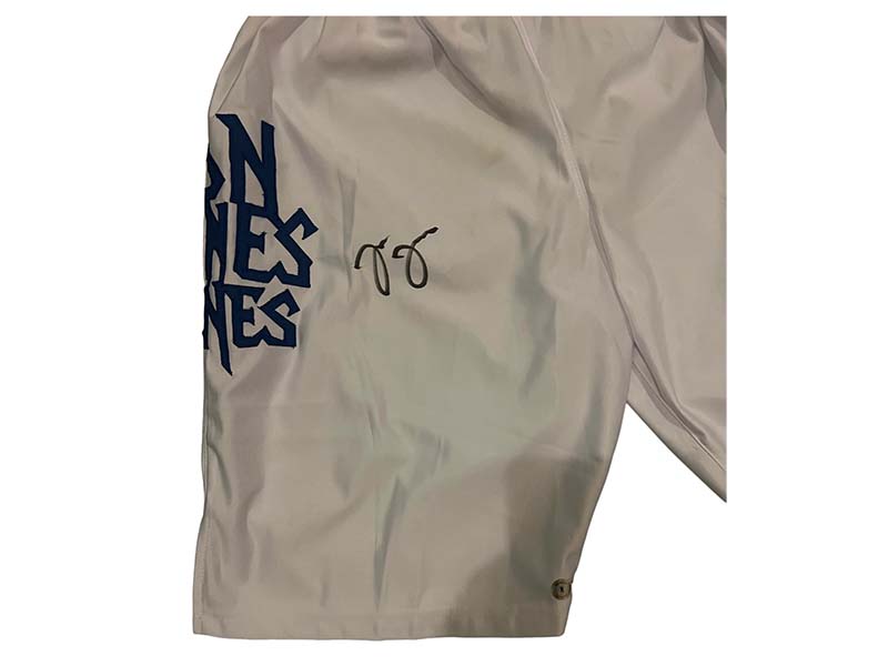 Jon Jones Signed White MMA Fighting Trunks Beckett