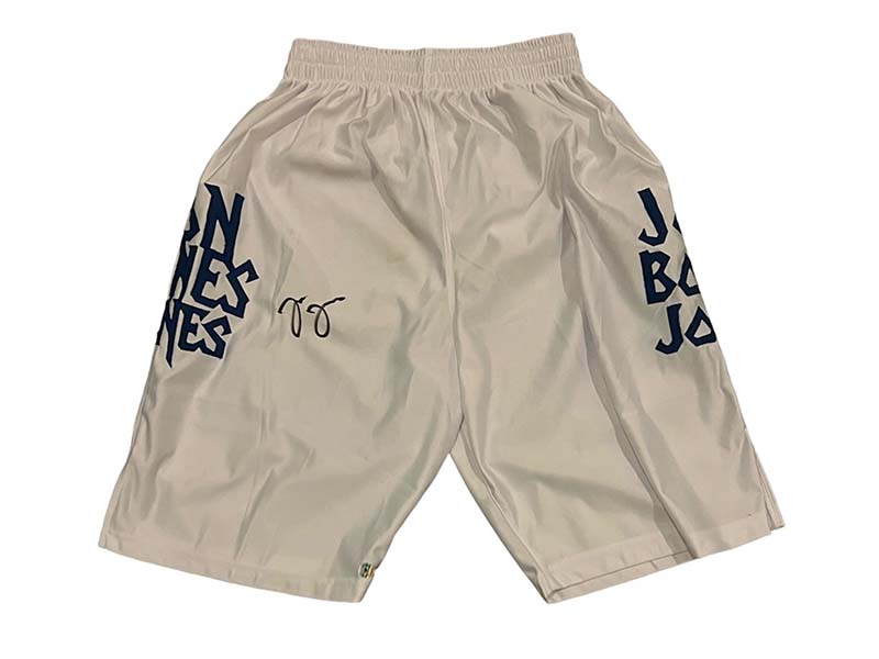 Jon Jones Signed White MMA Fighting Trunks Beckett
