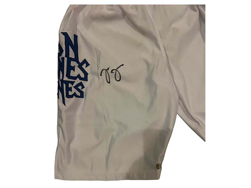 Jon "Bones" Jones Signed White MMA Fighting Trunks Beckett