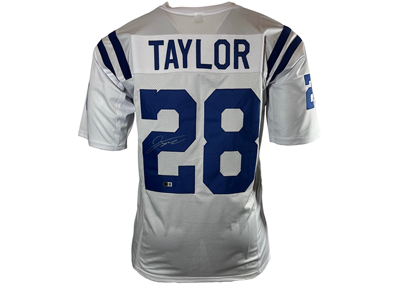 Jonathan Taylor Signed Indianapolis White Football Jersey Beckett