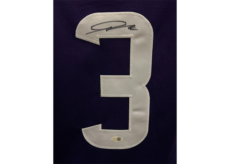Jordan Addison Signed Custom Purple Football Jerseys Beckett